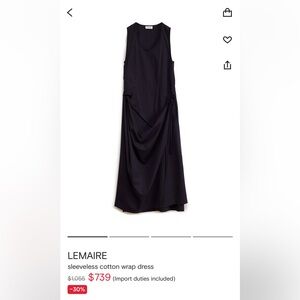 Lemaire Asymmetrical Black Skirt